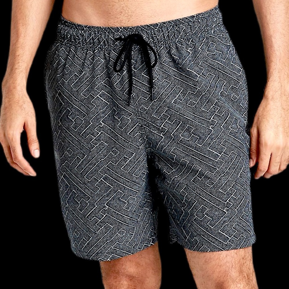 GEO PRINT SWIM TRUNKS BOXER BRIEF LINING NWOT - Picture 6 of 11